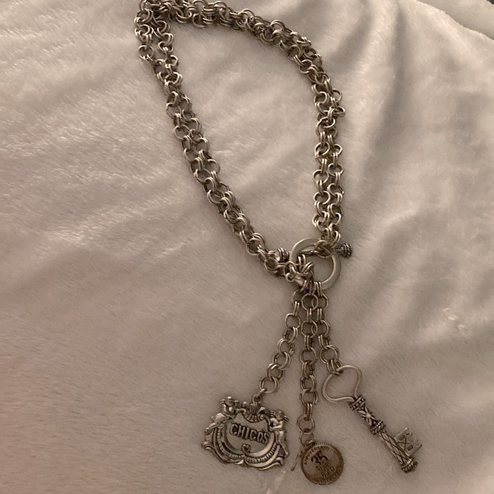 Chico's Silver Charm Pendant Necklace - Picture 6 of 11